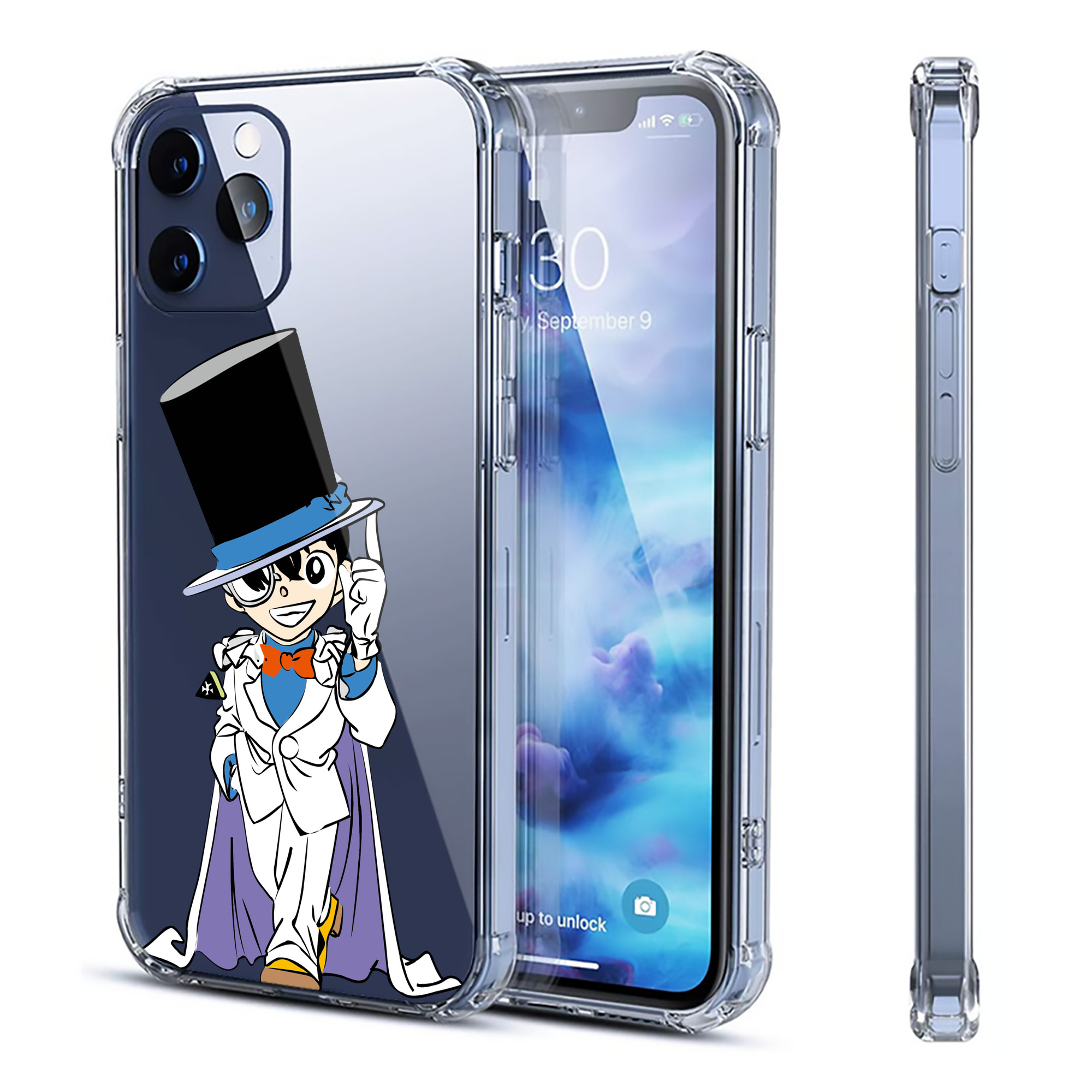 （画像用） 名探偵コナン 江戸川 コナン Detective Conan Conan Edogawa 【iPhone 12シリーズ対応】透明スマホケース（クリアソフトケース）
